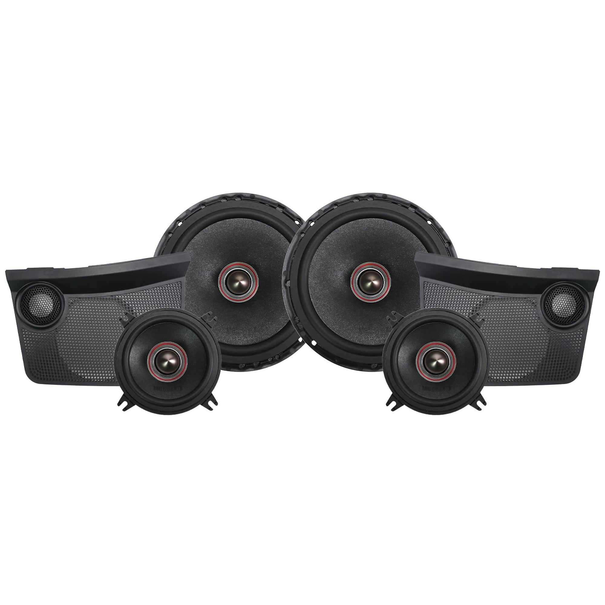 MB Quart - Front Dash 3-Way Component Speakers Upgrade Kit for 21-24 Ford Bronco - Black