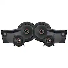 Front. MB Quart - MB Quart Front Dash 3-Way Component Speakers Upgrade Kit for 21-24 Ford Bronco - Black.