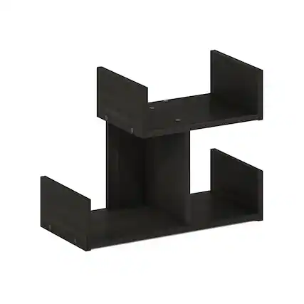 Front. Furinno - Hermite Wooden Desktop Bookshelf Storage Organizer for Home and Office Supplies - Espresso.