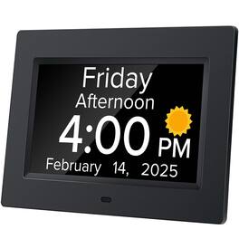 Dazzed Corner - Digital Alarm Clock with Date - Black