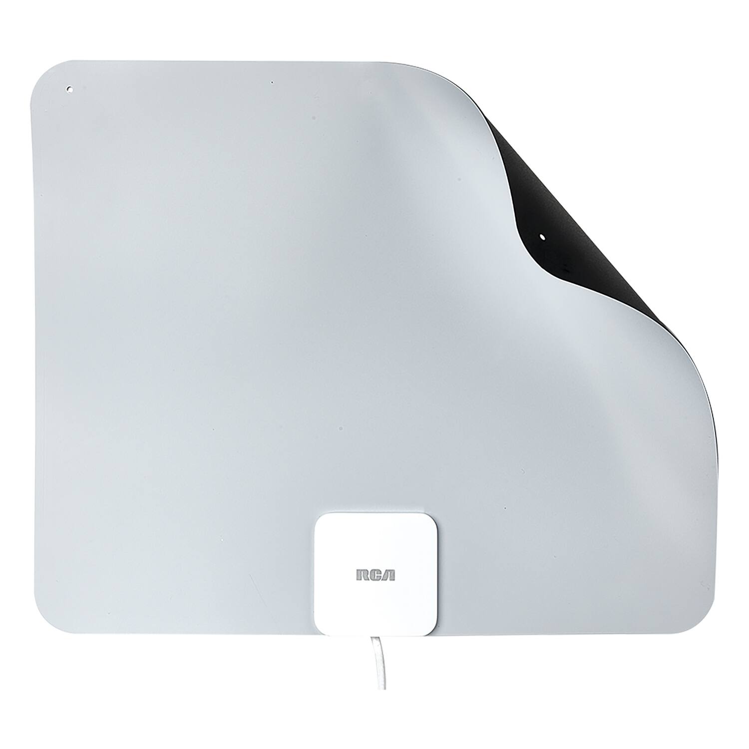 Left. RCA - Indoor Flat HDTV Multi-Directional Antenna up to 40-Mile Range - Black.