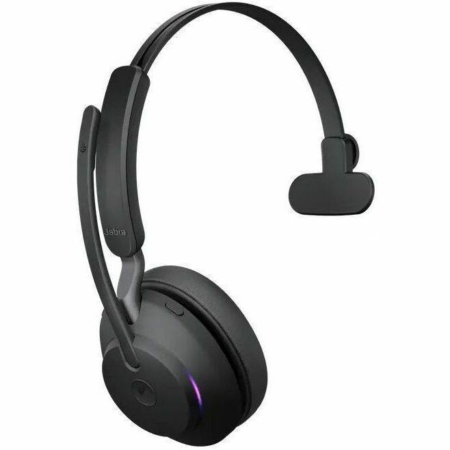 Alt View 1. Jabra - Jabra Evolve2 65 Headset - Microsoft Teams Certification - Mono - Wireless - Bluetooth - 98.4 ft - On-ear, Over-the-head - Black.