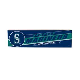 Evergreen Enterprises - Seattle Mariners 5" x 18" Shadow Logo Wood Mantle Sign - Multicolor