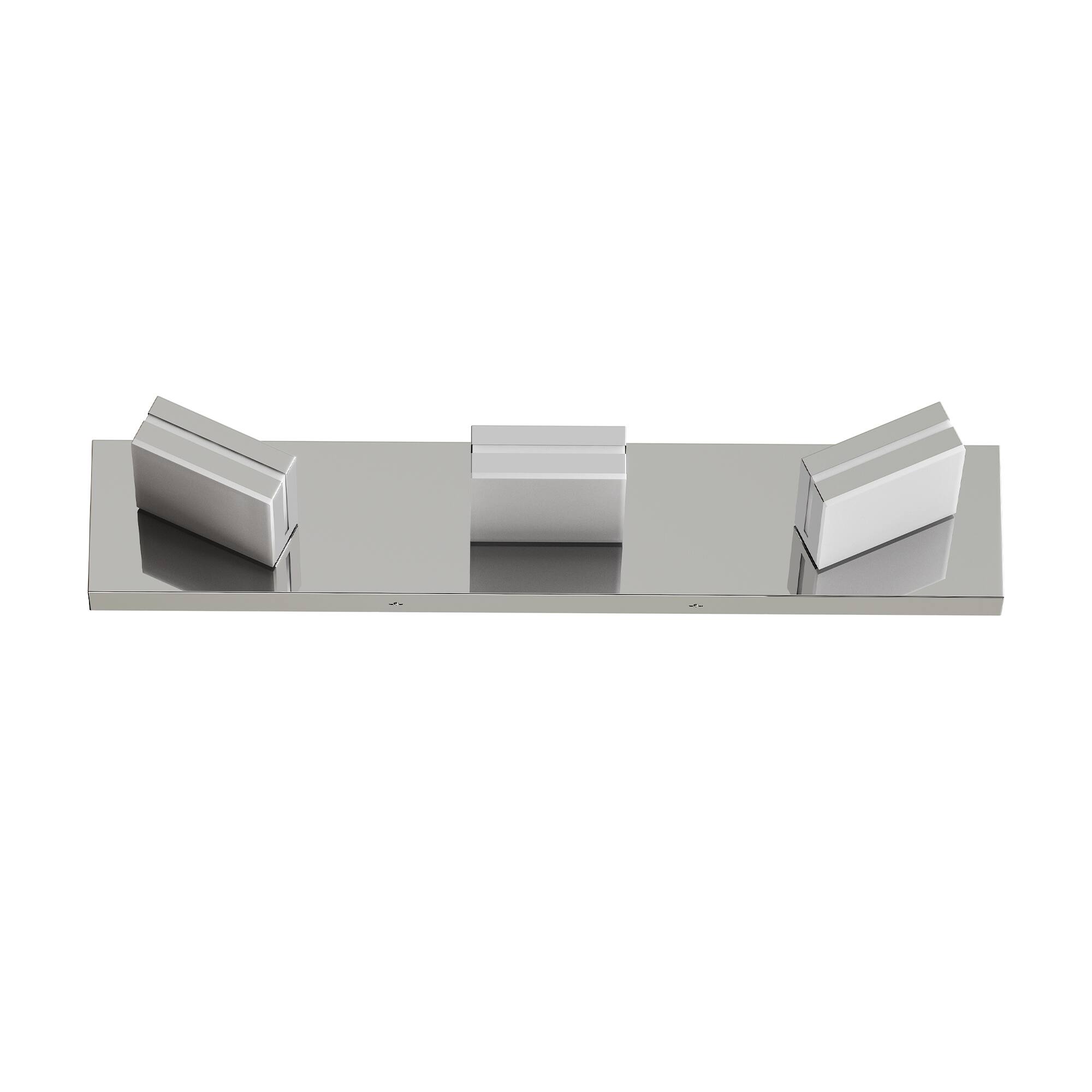 Alt View 5. HOMLUX - 23.62 in. 3 Lights Chrome LED Vanity Light Bar Vanity Accent Lighting Fixtures and Metal Wall Sconces with Acrylic Shade.