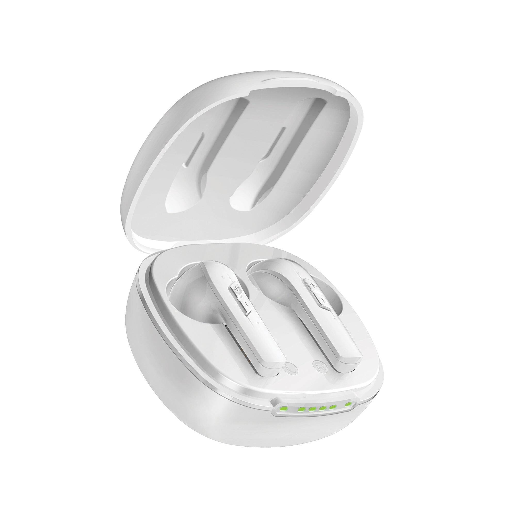 Alt View 3. Harmonix - Elevate Self-Fitting OTC Hearing Aids - Rechargeable with Charging Case, Bluetooth Streaming, 4 Programs - White.