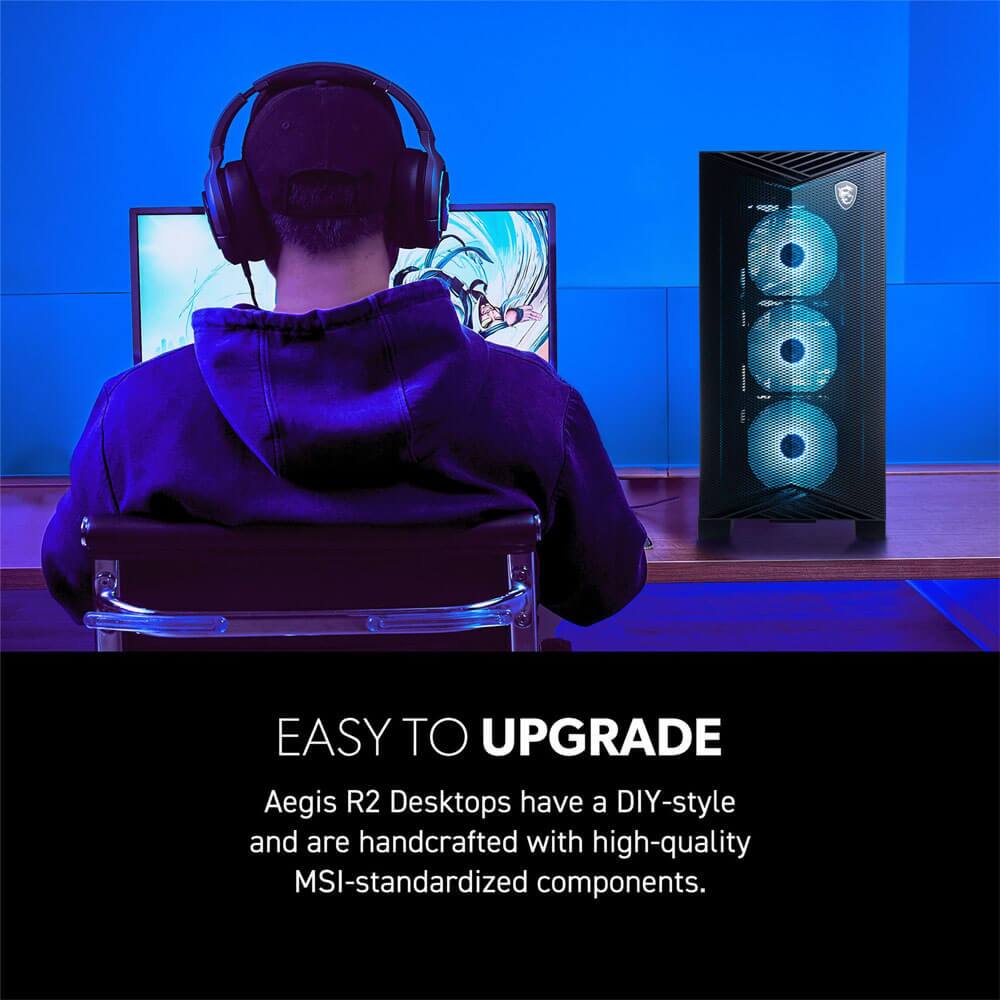 EASY TO UPGRADE

Aegis R2 Desktops have a DIY-style and are handcrafted with high-quality MSI-standardized components.