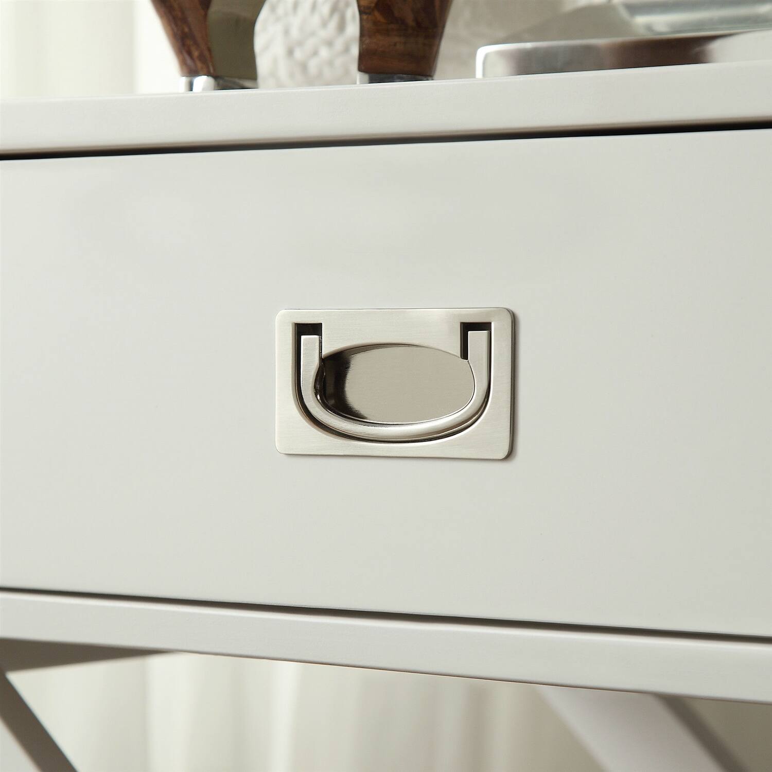 Left. Hivvago - Hivvago White Modern Bedroom Decor 1-Drawer Bedside Table Nightstand End Table - White.