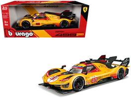 Bburago - Ferrari 499P #83 AF Corse Le Mans 2024 Robert Kubica Shwartzman Yifei Ye 1/18 Diecast Racing Model Car - Multicolor