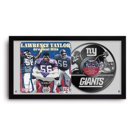 Sporticulture - Lawrence Taylor New York Giants 14" x 26" Framed Art Vinyl Album Print - Black