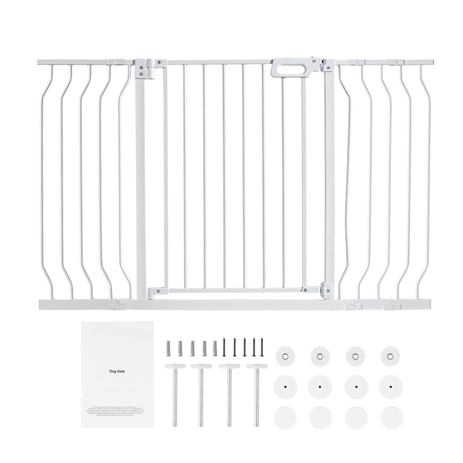 VEVOR - Baby Gate, 29.5"-51" Extra Wide, 30" High, Dog Gate for Stairs Doorways, Easy Step Walk Thru Auto Close Child Gate Pet
