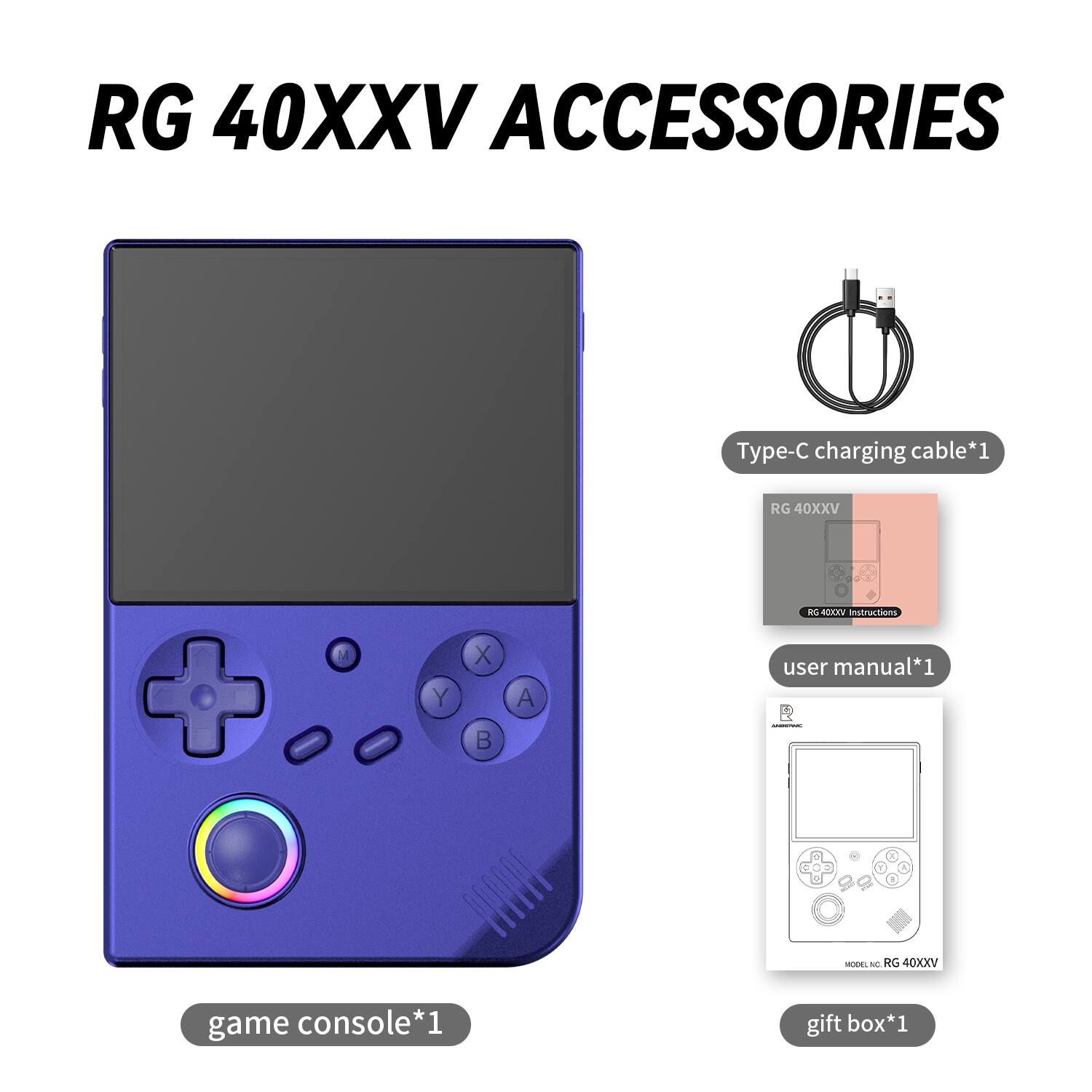 RG 40XXV Retro Handheld Game Console with 4 Inch IPS Display 64GB