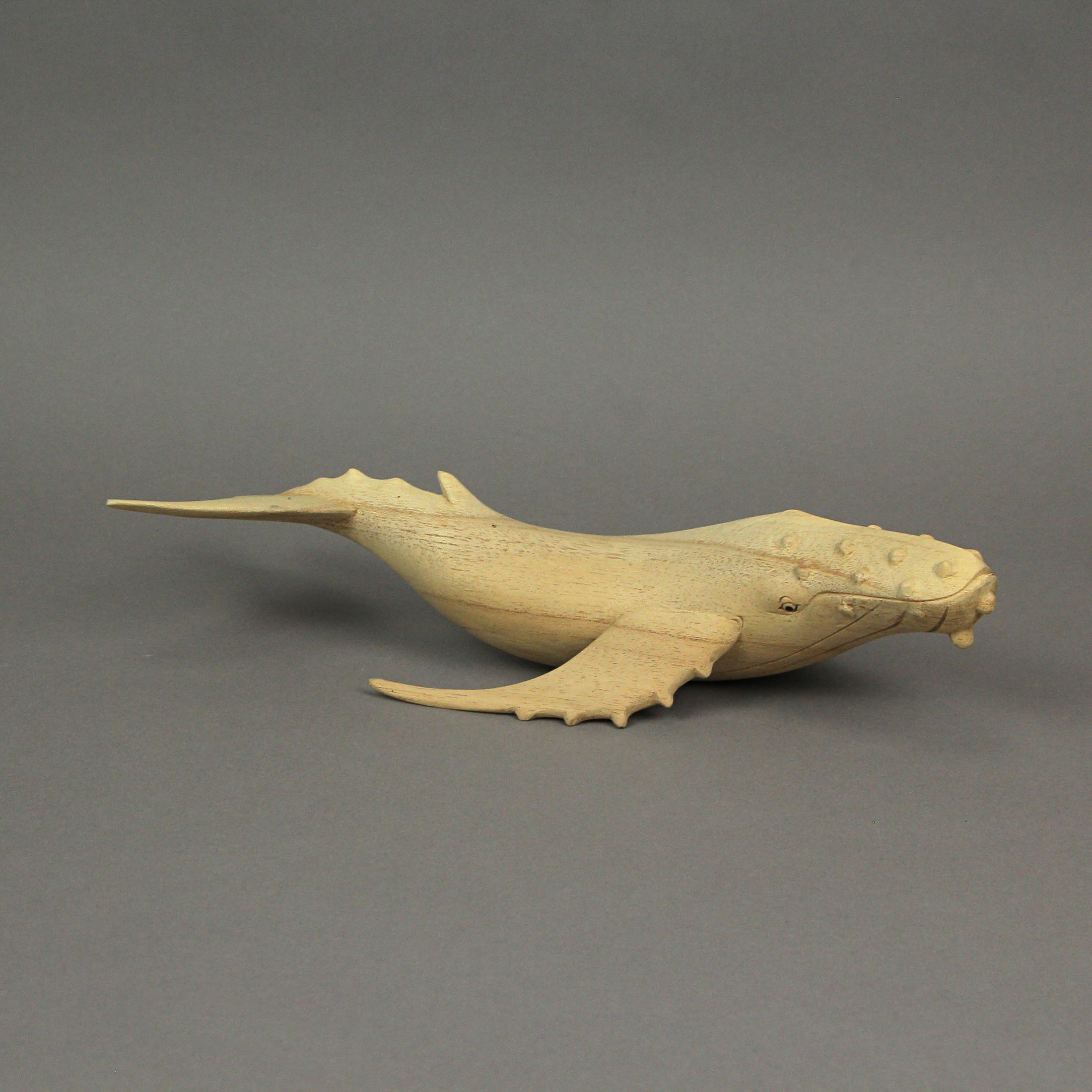 Alt View 4. Things2Die4 - 12" Hand Carved Humpback Whale Wooden Sculpture, Nautical Coastal Decor Figurine - Brown.