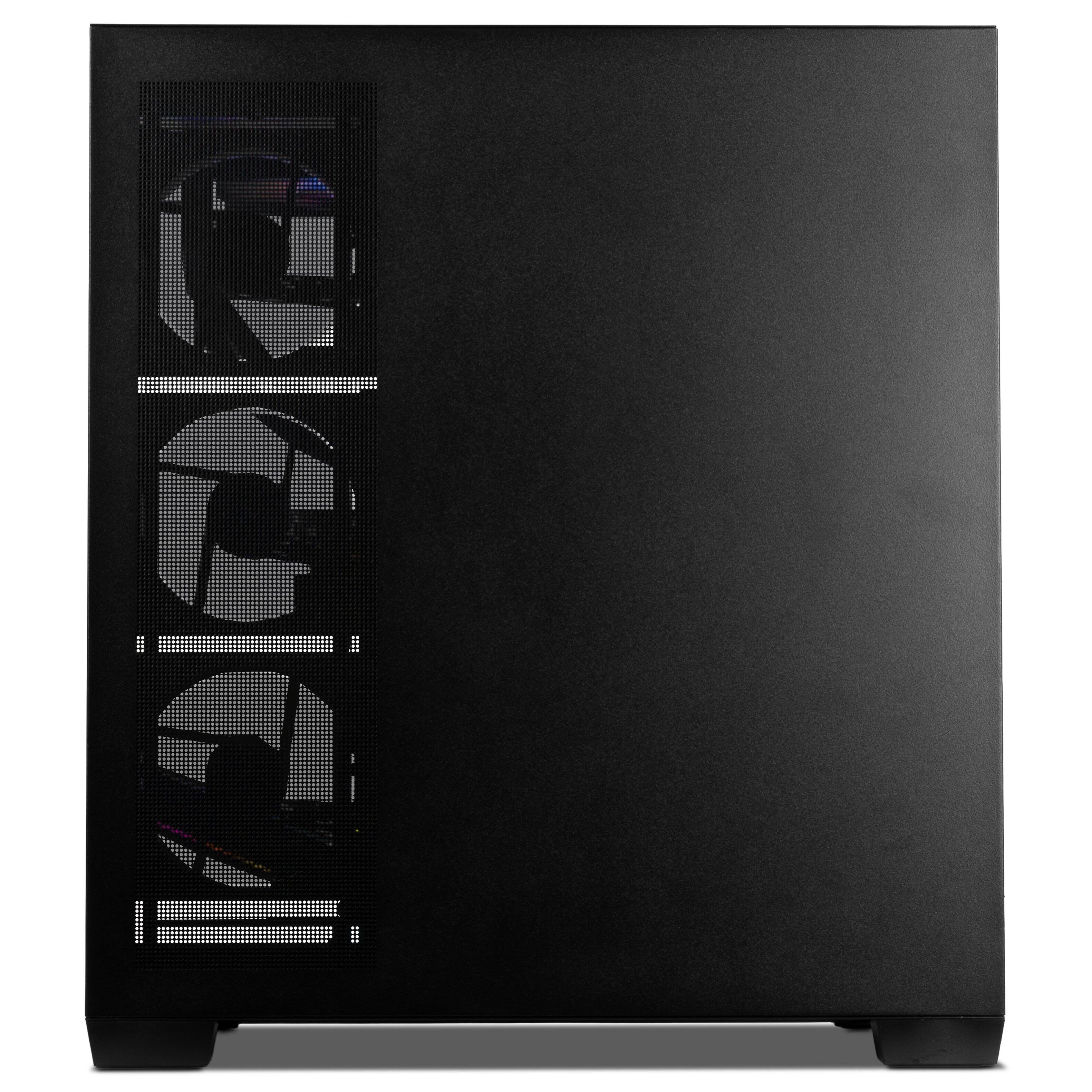 Alt View 2. YEYIAN - YEYIAN Gaming PC. AMD Ryzen 7 7800X3D, NVIDIA RTX 5070, 360mm AIO,  2TB NVMe, 32GB RAM, 850W. Model YPA-AX780DC-5701U - Black.