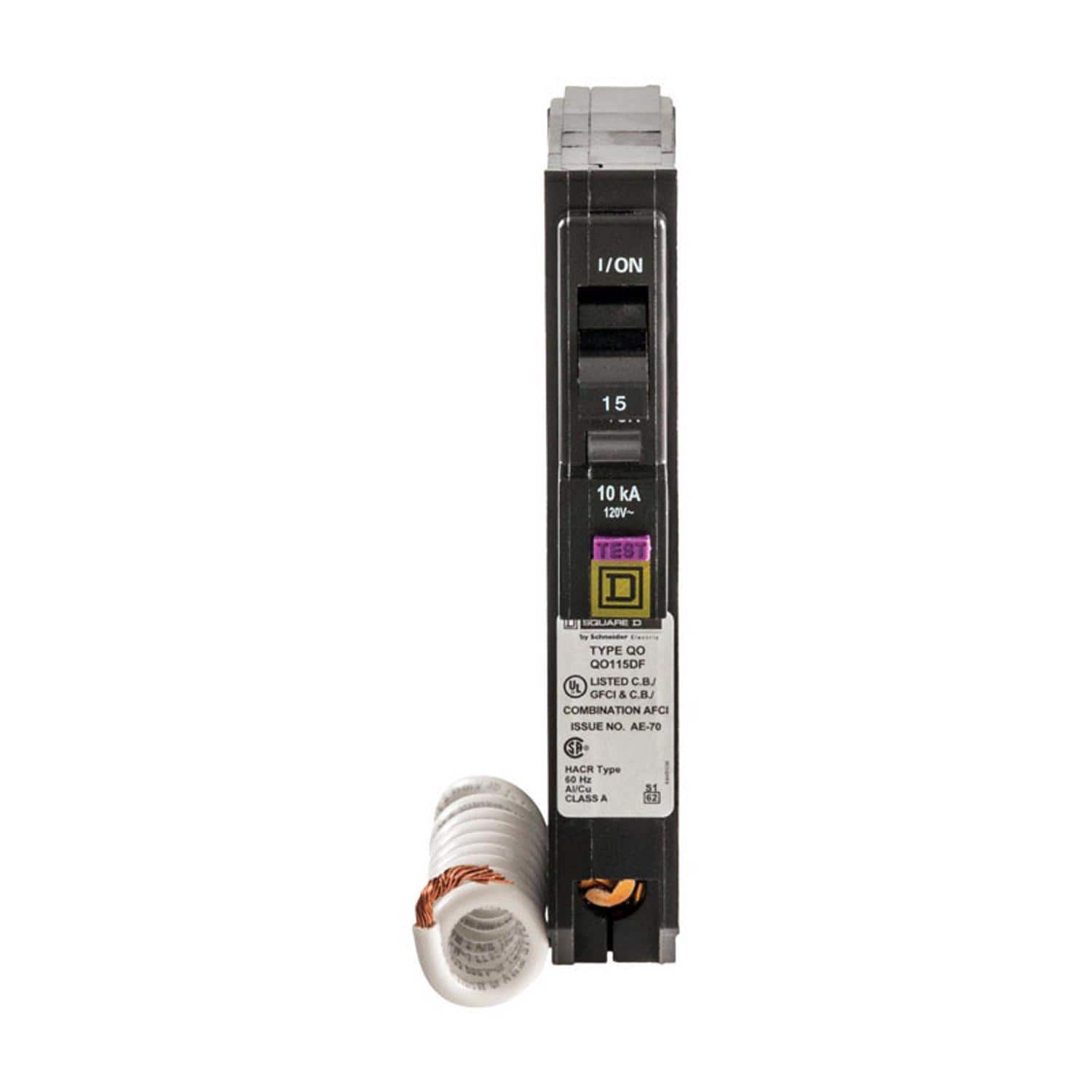 Schneider Electric - Square D QO 15 amps Arc Fault/Ground Fault Single Pole Circuit Breaker price history on PriceWatchPro