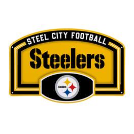 Evergreen Enterprises - Pittsburgh Steelers 11" x 17" Embossed USA Steel Buckle Wall Sign - Multicolor