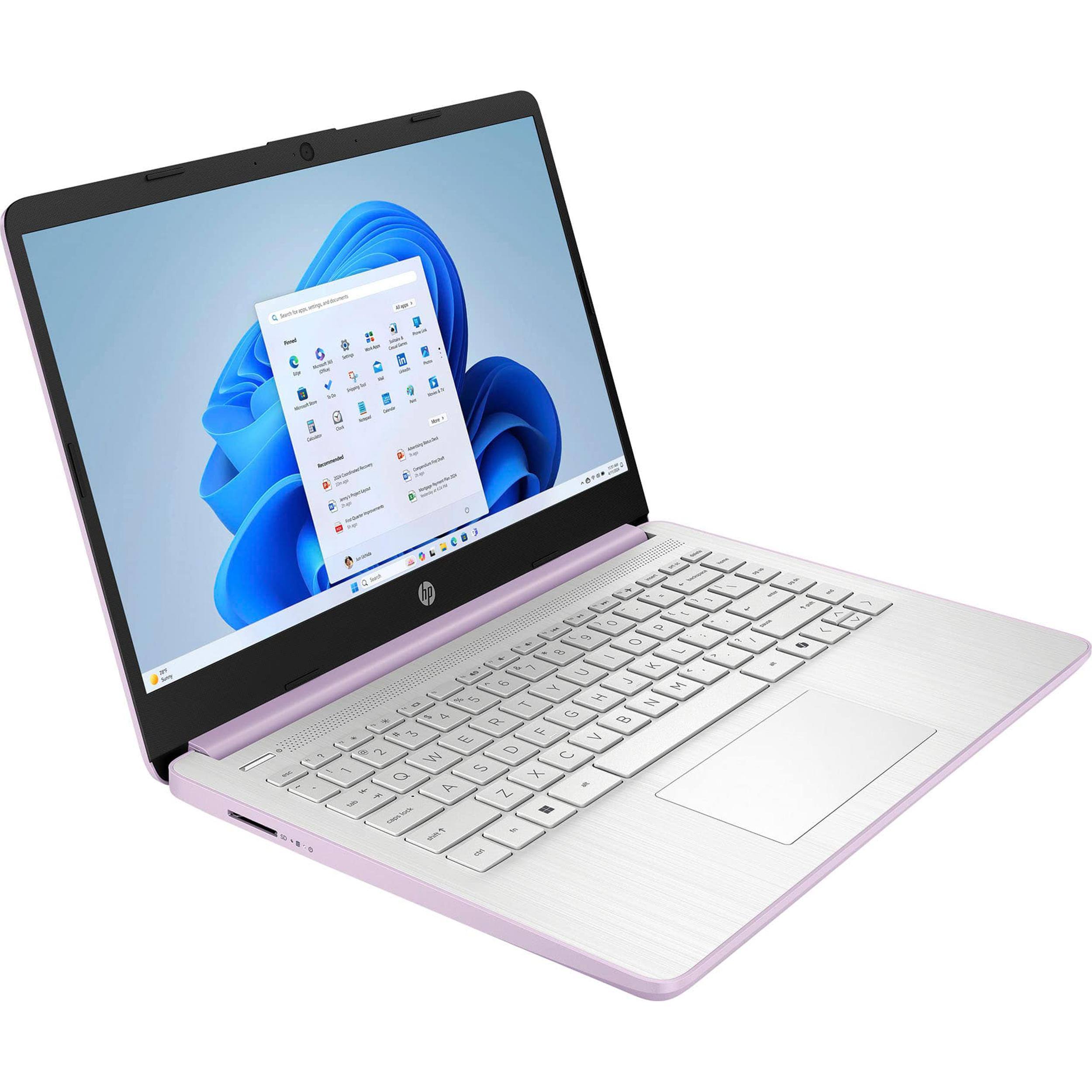 Alt View 5. HP - HP Stream 14" HD Student&Business Laptop,Intel N150 CPU,16GB RAM,128GB UFS,1 Year Office 365,Win 11s,Purple - Purple.