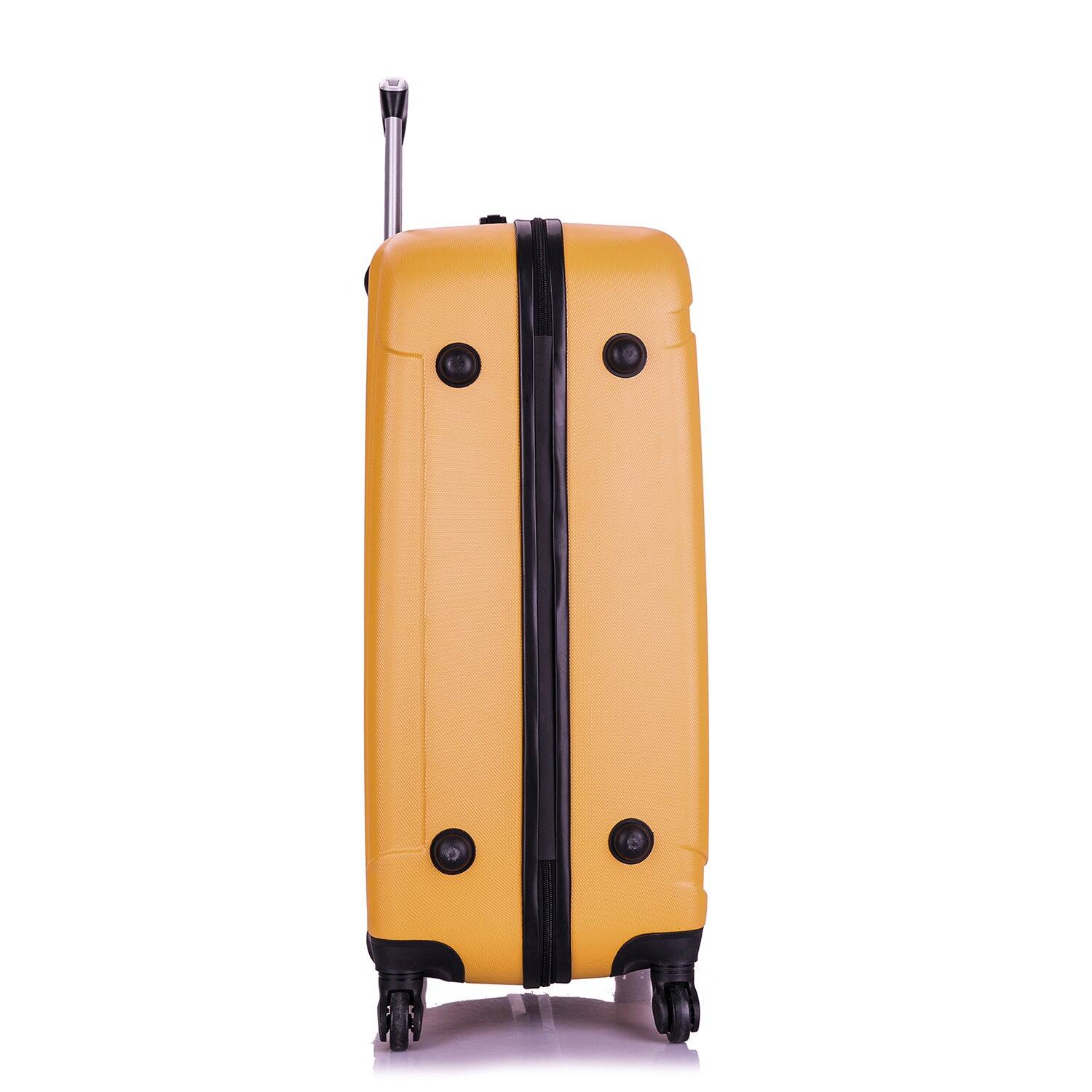 Alt View 3. InUSA - Pilot lightweight hardside spinner luggage 28" - MUSTARD.