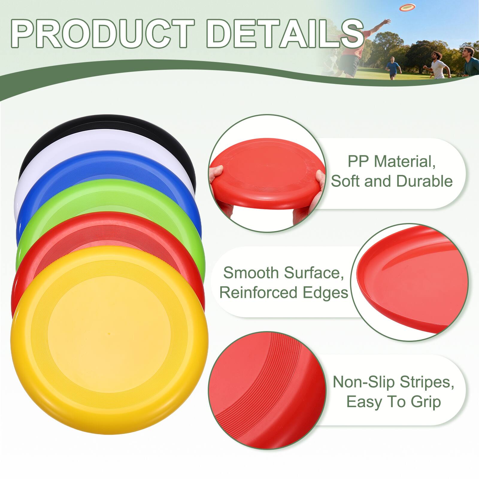 PRODUCT DETAILS

- PP Material, Soft and Durable
- Smooth Surface, Reinforced Edges
- Non-Slip Stripes, Easy To Grip