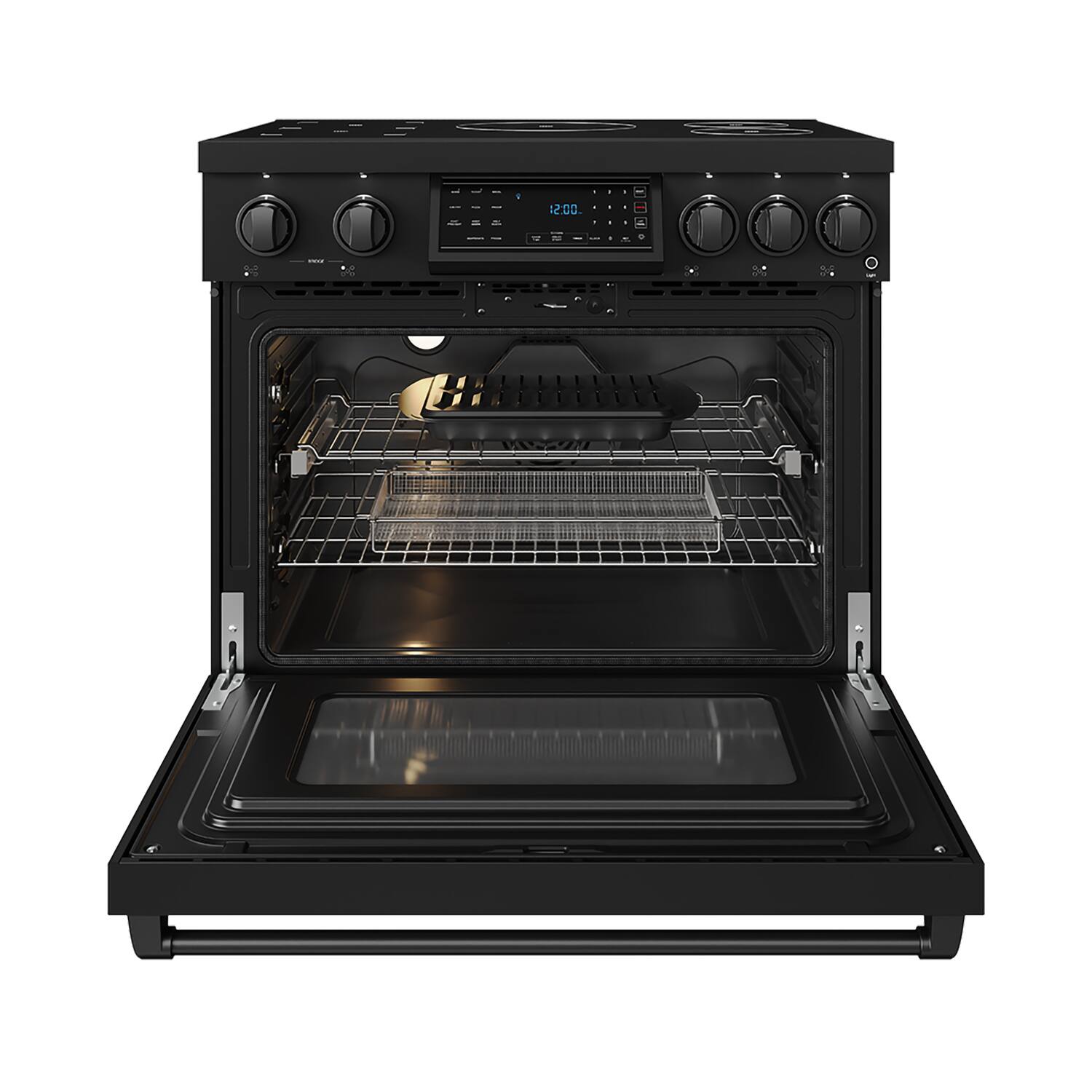 Alt View 1. Thor Kitchen - Gordon Ramsay Series by Thor Kitchen 6.0 Cu. Ft Freestanding Induction Range - Matte Black.