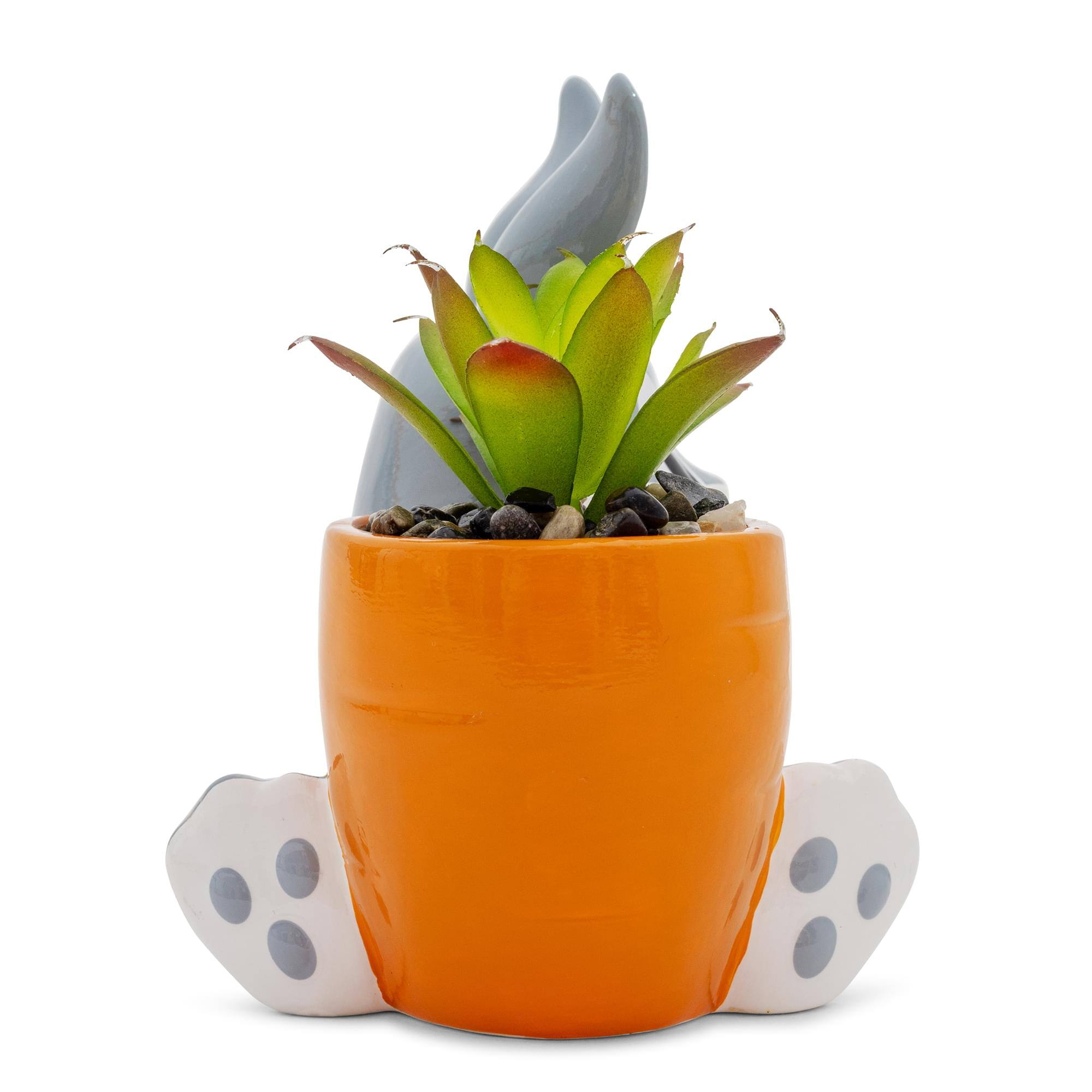 Alt View 10. Silver Buffalo - Looney Tunes Bugs Bunny 5-Inch Ceramic Mini Planter With Artificial Succulent - Multicolored.
