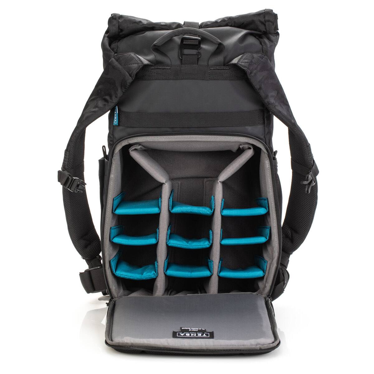 Alt View 2. Tenba - Tenba Fulton V2 16L Backpack for Mirrorless or DSLR Camera with 5-7 Lenses and 16" Laptop, Black/Black Camo.