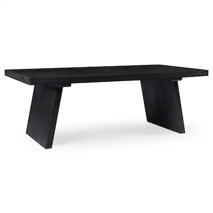 Front. Maven Lane - Maven Lane Marcella Wood Coffee Table, Contemporary Accent Table, Aged Black - Aged Black.