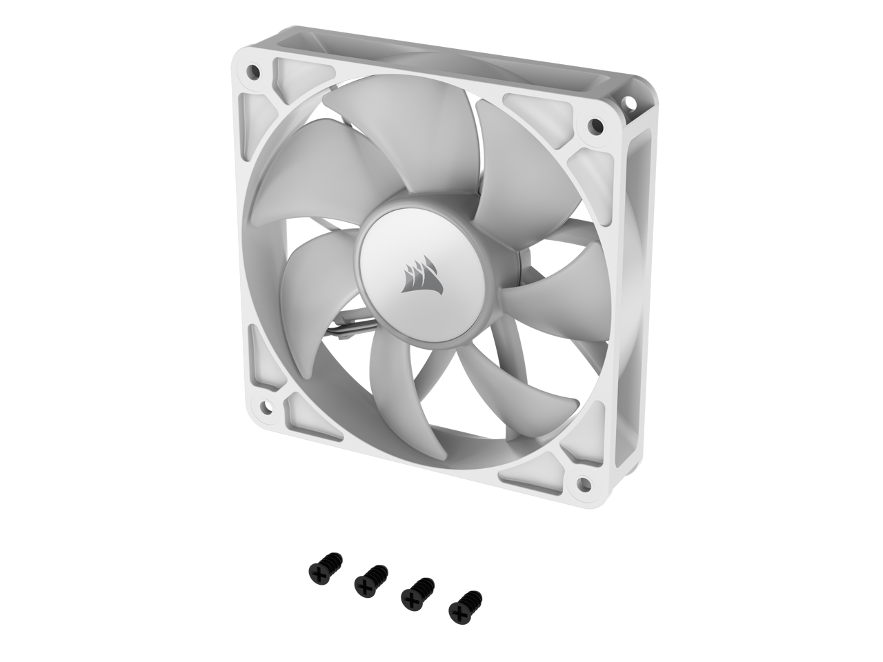 Alt View 8. CORSAIR - CORSAIR RS120 ARGB PWM Fan - White - Daisy-Chain Control - AirGuide Cooling - Magnetic Bearing - White.