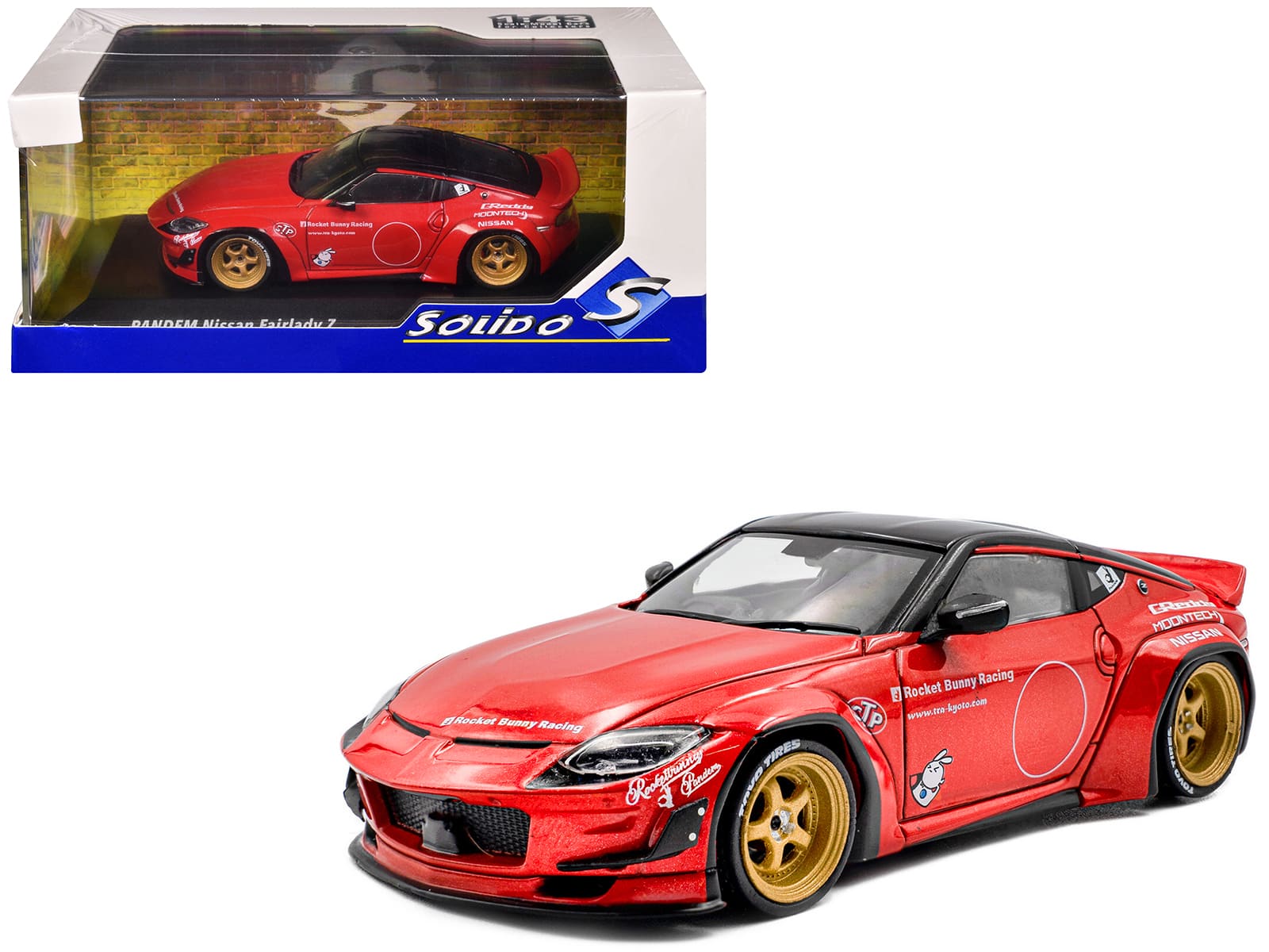 2022 Nissan Pandem Fairlady Z RHD (Right Hand Drive) Red Metallic with Black Top 1/43 Diecast Model Car by Solido price history on PriceWatchPro