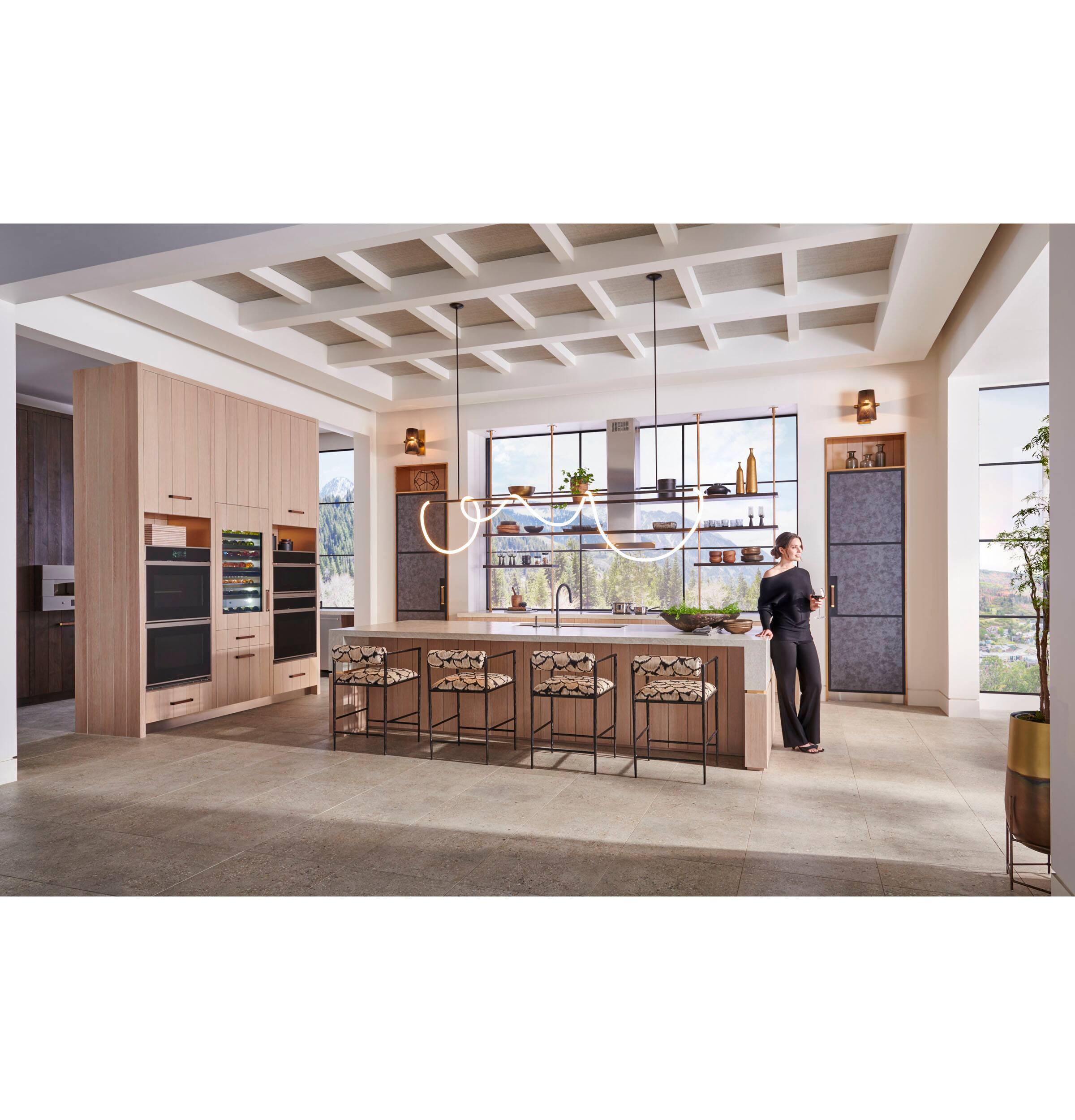 Alt View 21. Monogram - 30" Built-In Double Electric Convection Wall Oven with LCD Controls and Wi-Fi powered by SmartHQ - Stainless Steel.