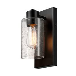 Earthley Blooms - Electric Charlie Outdoor Indoor Wall Sconce Led Bulb Included Oil Rubbed Bronze Clear Seeded Glass Shade Lumen - Bronze, Yara