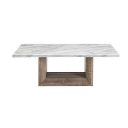Global Furniture USA - Contemporary Coffee Table, Natural,White - Brown