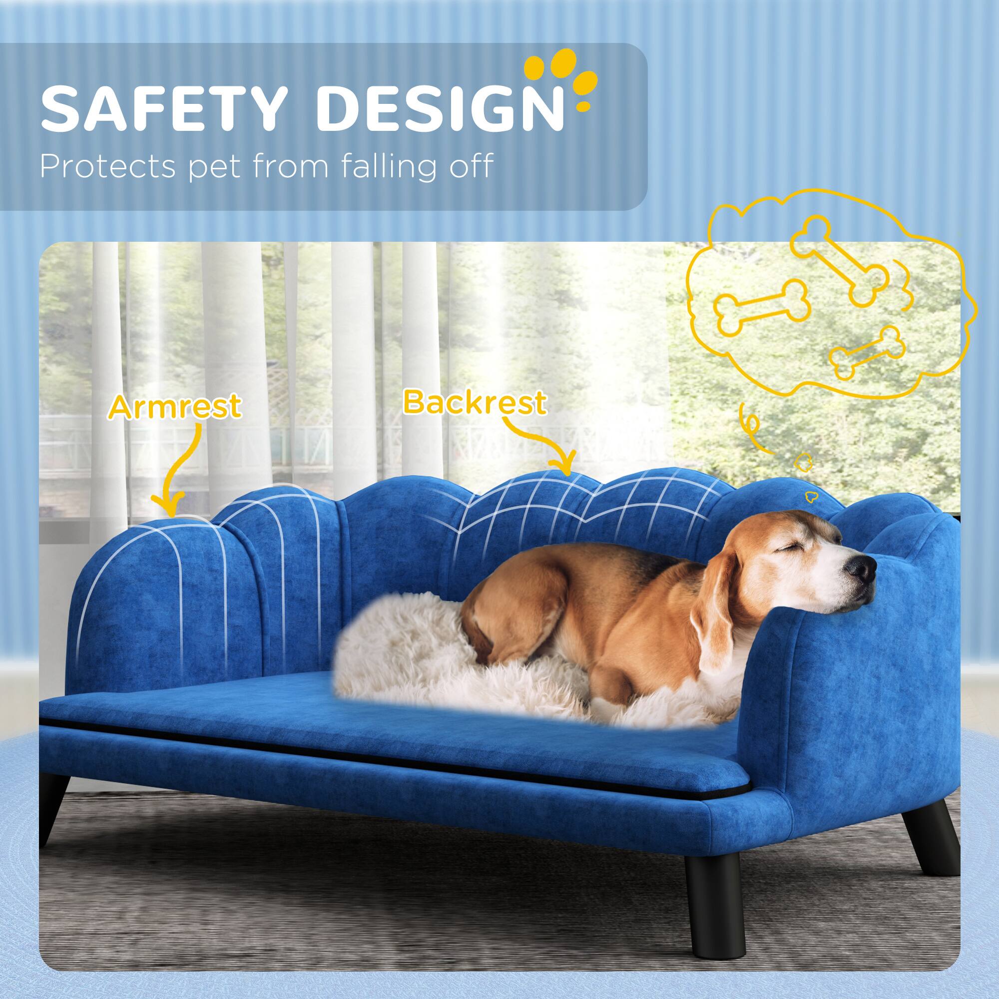 SAFETY DESIGN  
Protects pet from falling off  

Armrest  
Backrest