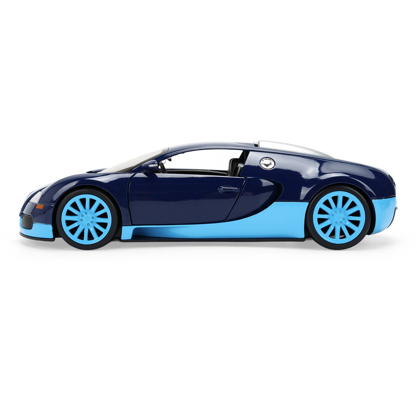 Alt View 2. Jada - 2011 Bugatti Veyron Dark Blue with Light Blue Accents "Hyper-Spec" Series 1/24 Diecast Model Car by Jada.