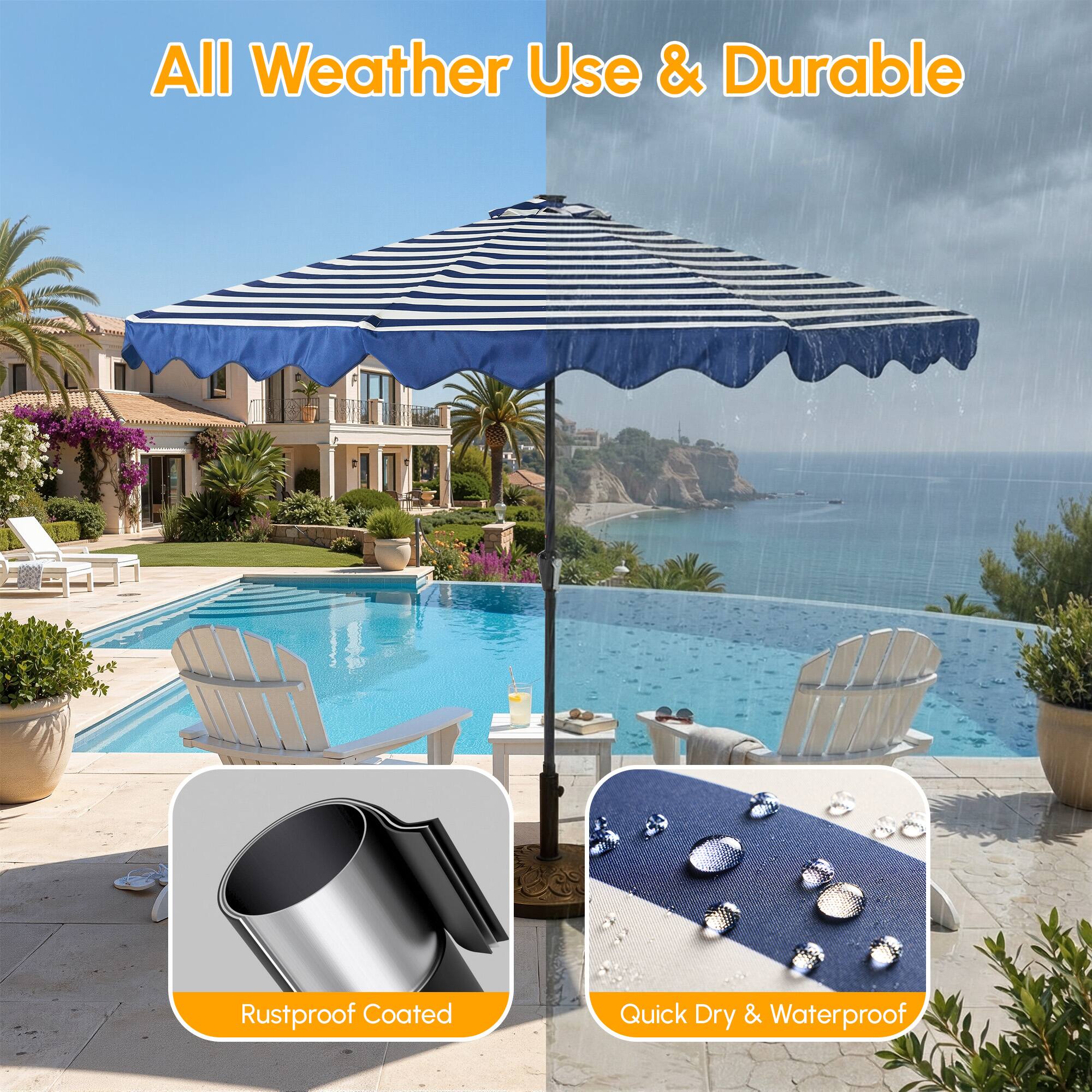 All Weather Use & Durable

Rustproof Coated

Quick Dry & Waterproof