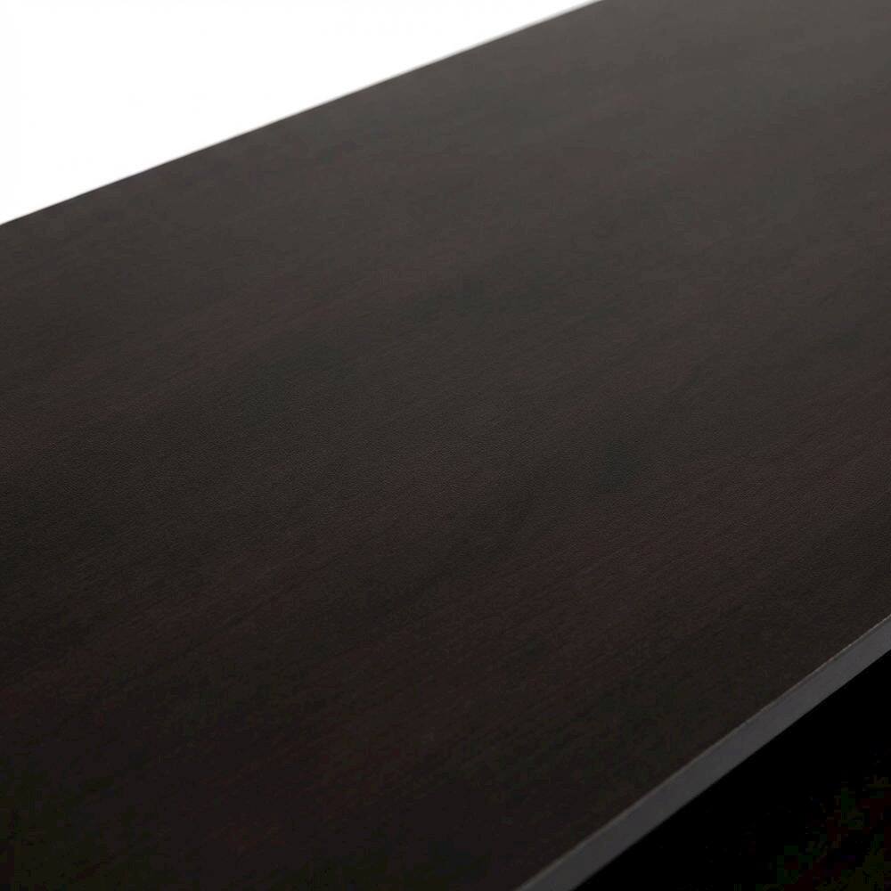 Alt View 4. FurniFact - Espresso/Black TV Stand with Storage Bins and Wood Construction - Brown Black.