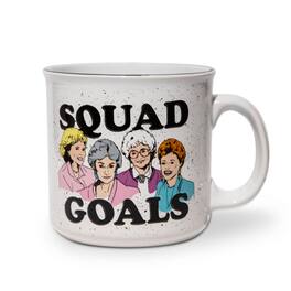 Silver Buffalo - The Golden Girls "Squad Goals" Ceramic Camper Mug | Holds 20 Ounces - White