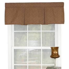 RLF Home - Trellis Pleated 100% Cotton with Fully Lined 3" Rod Pocket Valance for Windows 42" x 15" - Woodland