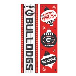 Evergreen Enterprises - Georgia Bulldogs 47" Double Sided Christmas Leaner Fan Sign - Multicolor