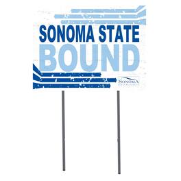 Jardine - Sonoma State Seawolves 18" x 24" Bound Yard Sign - White