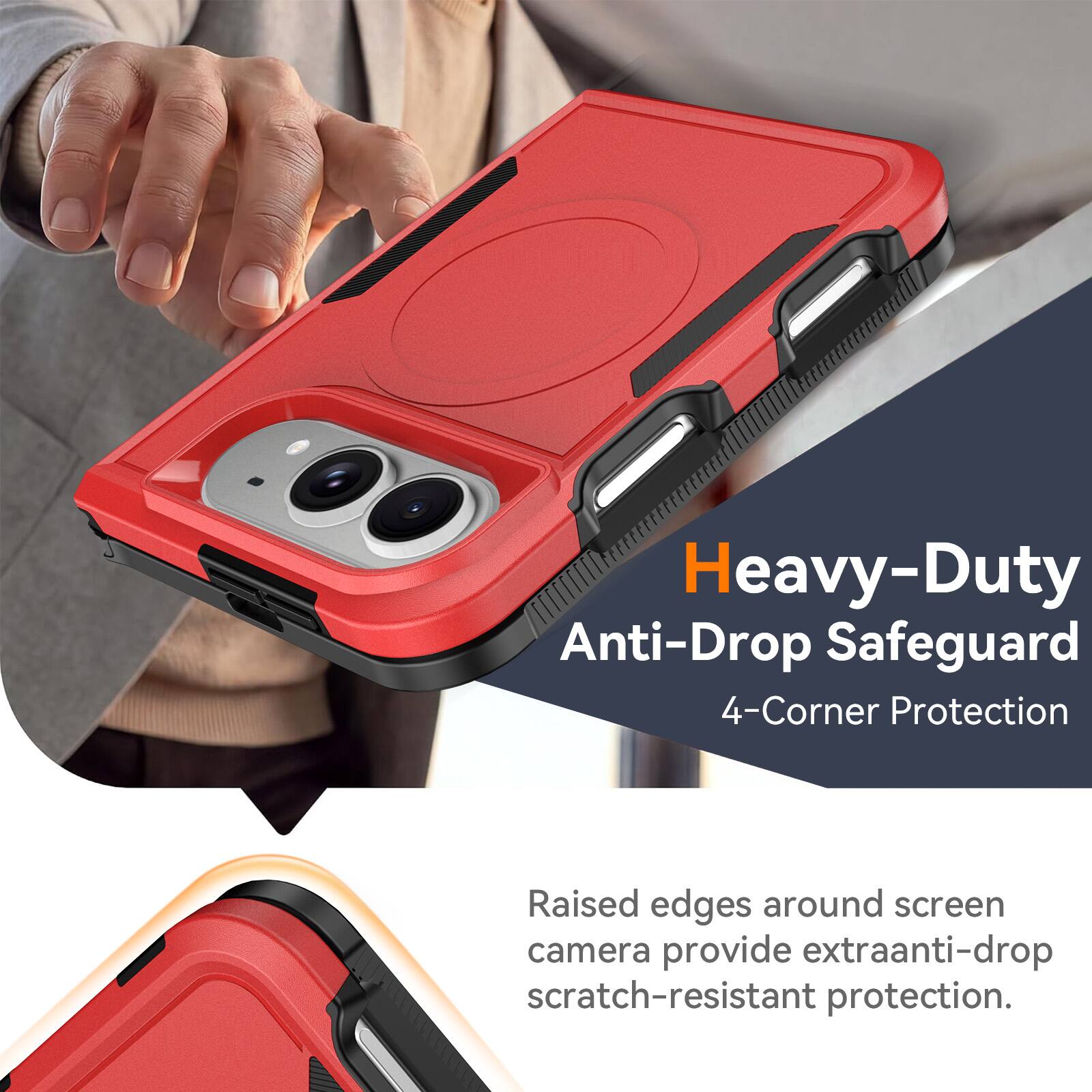 Heavy-Duty Anti-Drop Safeguard  
4-Corner Protection  

Raised edges around screen camera provide extra anti-drop scratch-resistant protection.