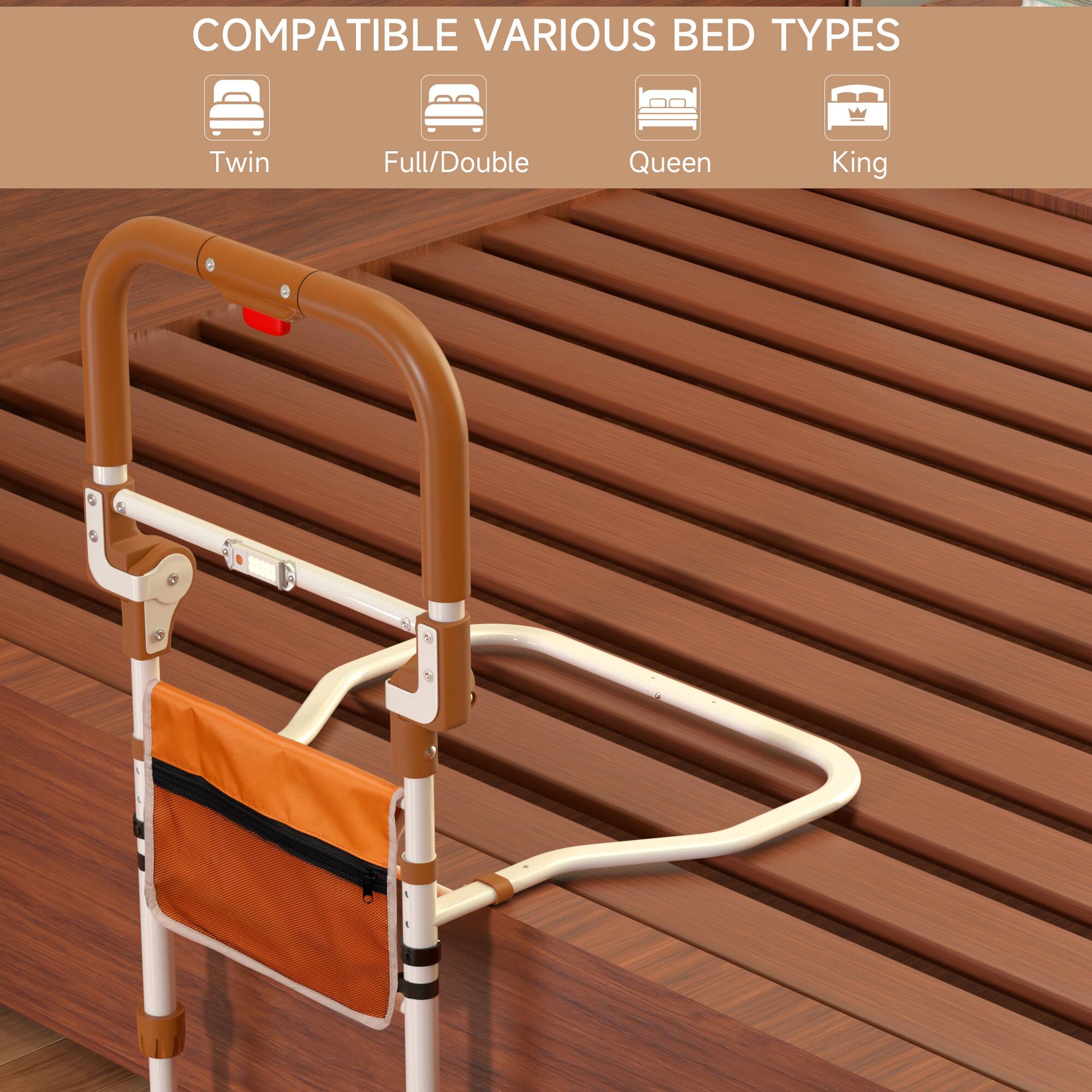 COMPATIBLE VARIOUS BED TYPES  
Twin  
Full/Double  
Queen  
King