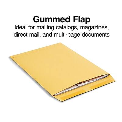 Gummed Flap

Ideal for mailing catalogs, magazines, direct mail, and multi-page documents