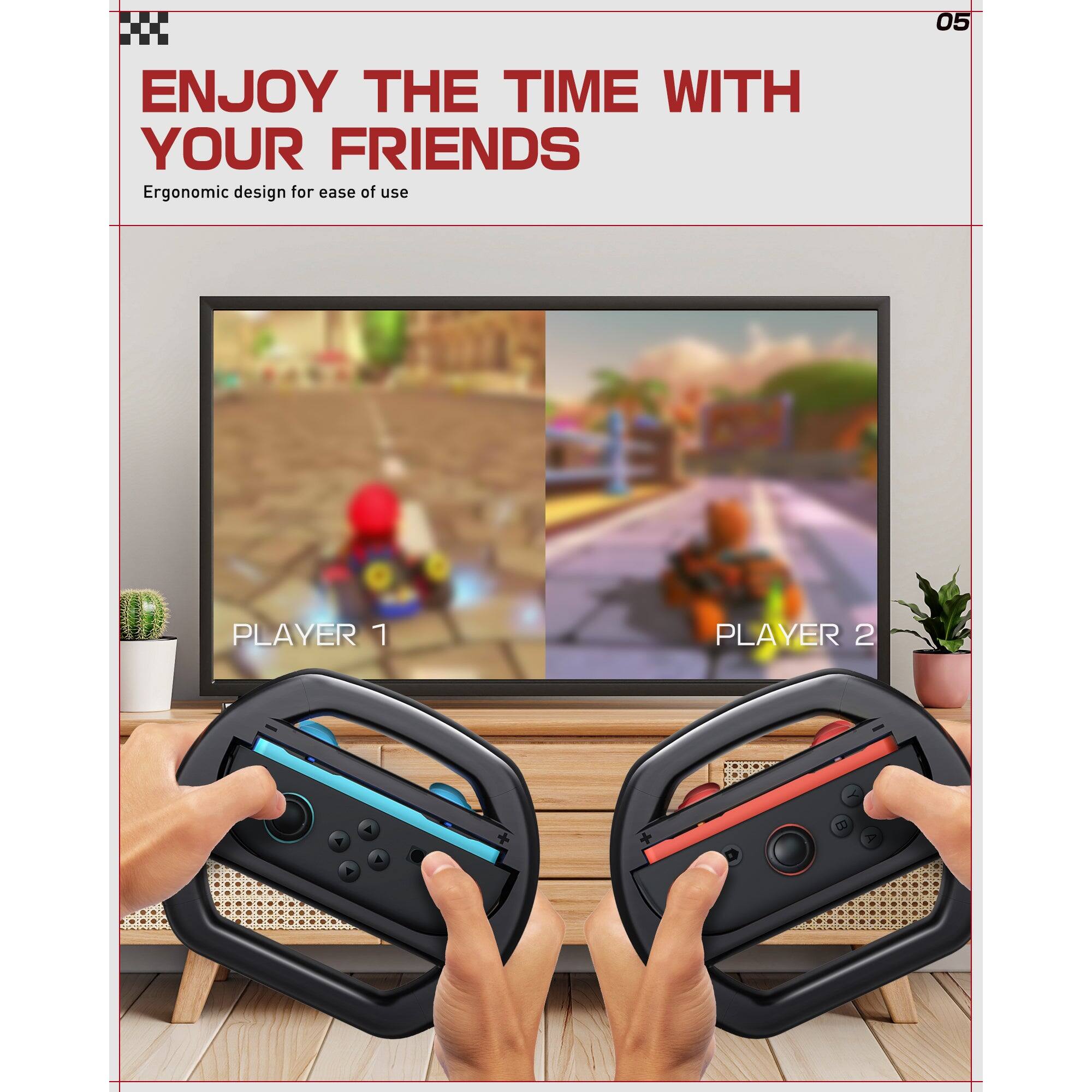05  
ENJOY THE TIME WITH YOUR FRIENDS  
Ergonomic design for ease of use  

PLAYER 1  
PLAYER 2