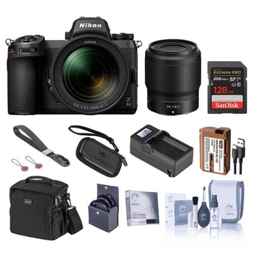 Bundle - Nikon - Z 6II Mirrorless Camera with 50mm f/1.8 S Lens, w/Memory Card, Shoulder Bag,Lithium-Ion Battery, Smart