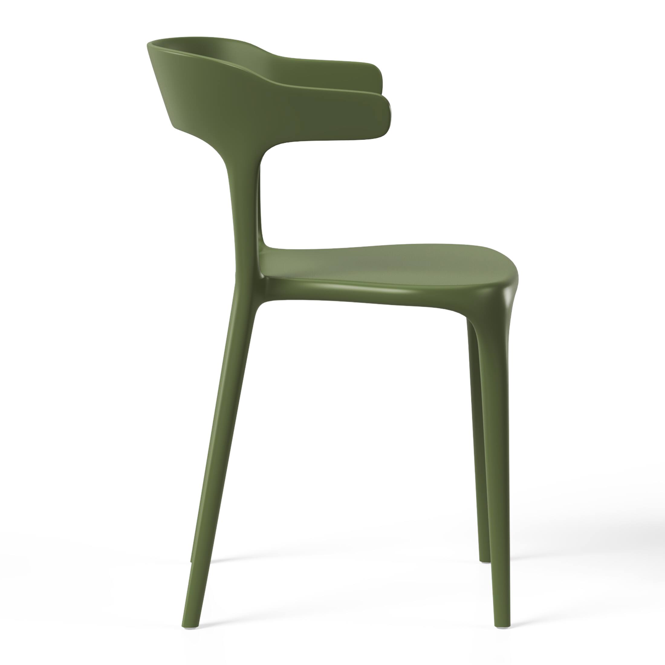 Alt View 1. WestinTrends - WestinTrends Playa 3-Piece Outdoor Metal Patio Dining Table Set With Stackable Modern Patio Side Chairs - Olive Green.