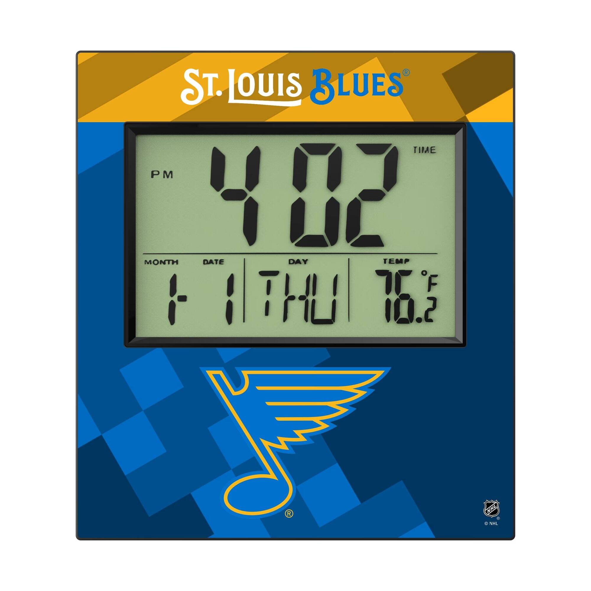 St. Louis Blues

PM 4:02

MONTH 1 DATE 11 DAY THU TEMP 76.2°F

TIME 10.2