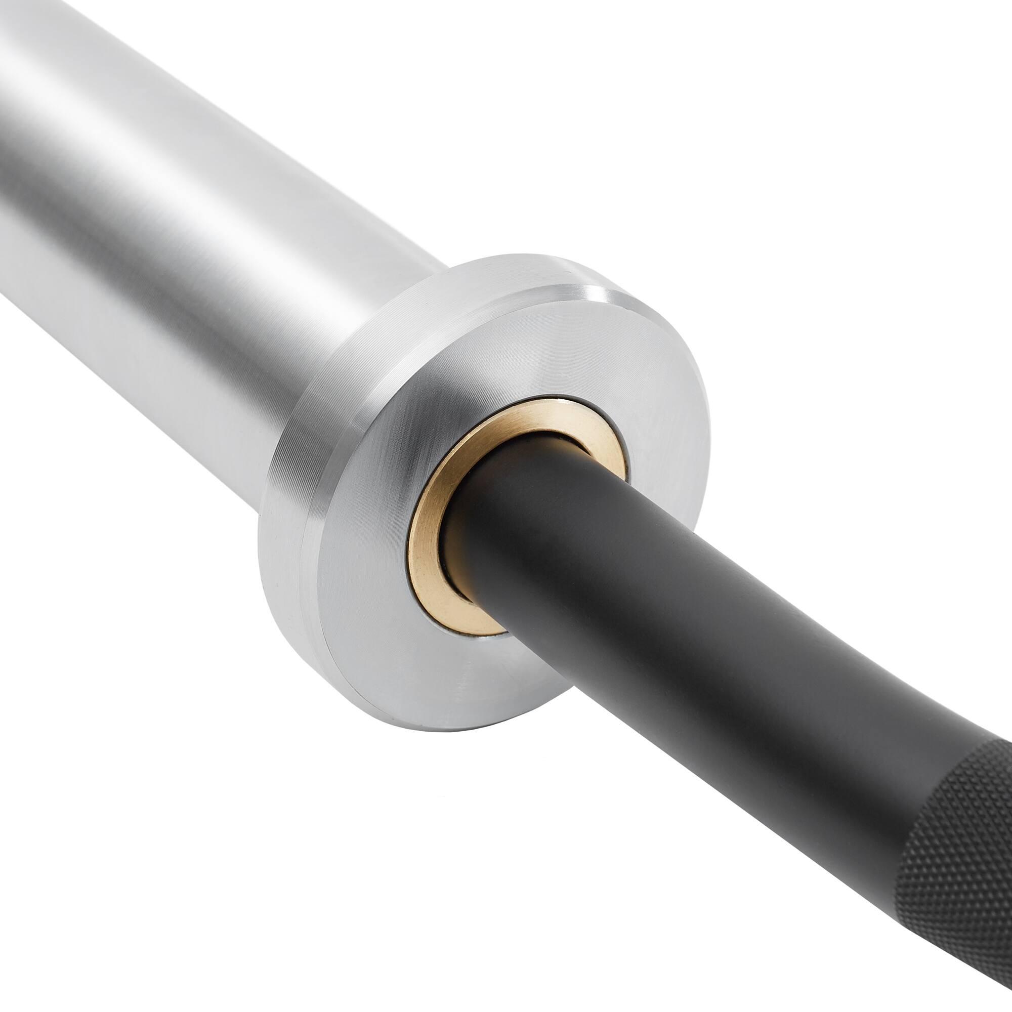 Alt View 5. Philosophy Gym - 47-in Super Curl Olympic Barbell - 400LB 4 Needle Bearing 2-in Weight Bar - Chrome.