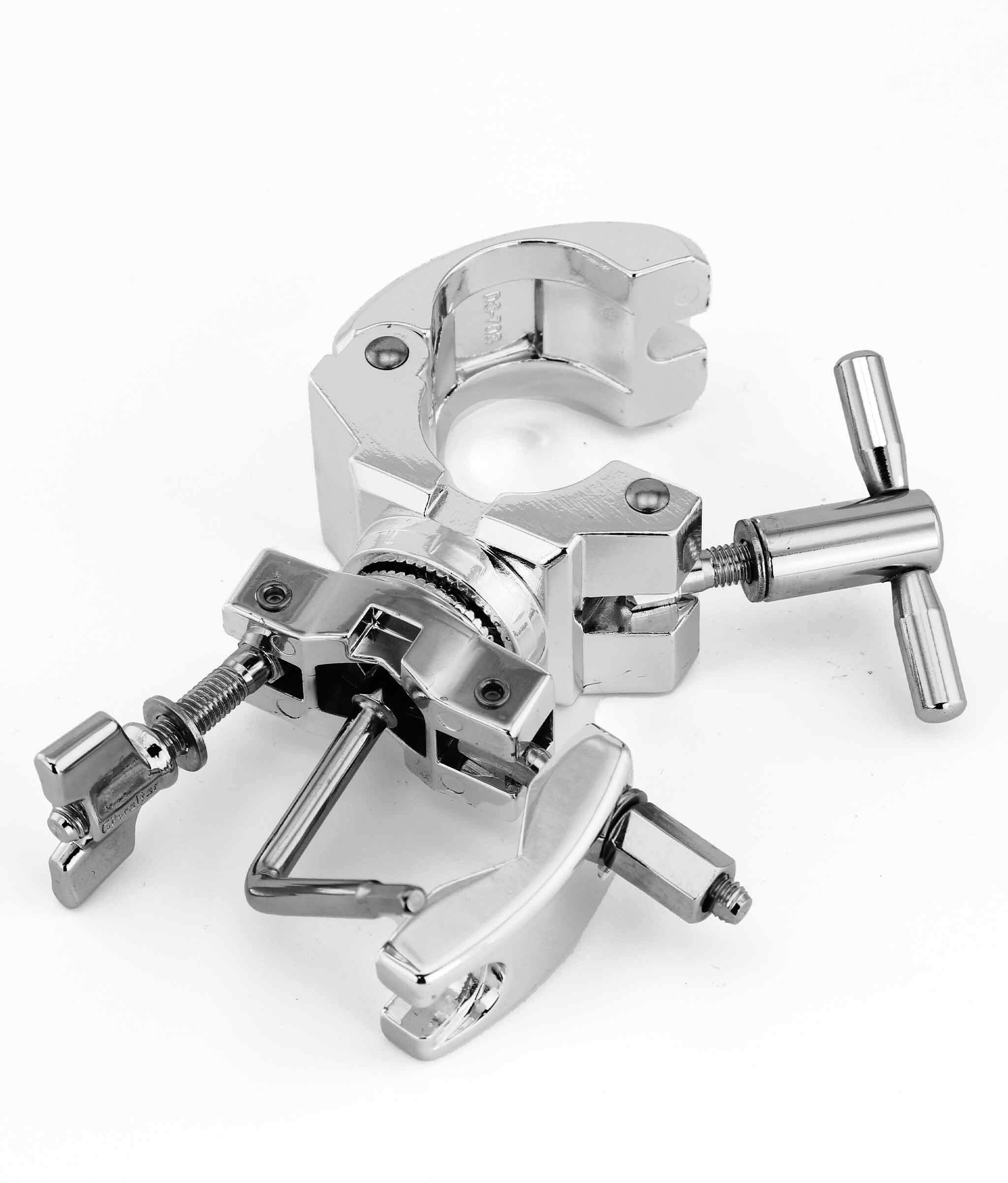 Back. Gibraltar Hardware - Multi Angle Adjustable Multi Clamp, Geared Drum Key Mount with Chrome Finish, Drum Hardware Accessory for Percussion.