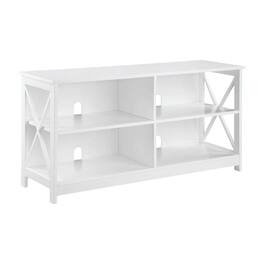 FurniFact - MDF TV Stand with Clean Design and Ample Storage - White