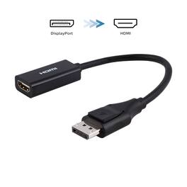 Philips - Refurbished Excellent - Display Port to HDMI Adapter - Black: Male-Female, 6" Cable Adapters